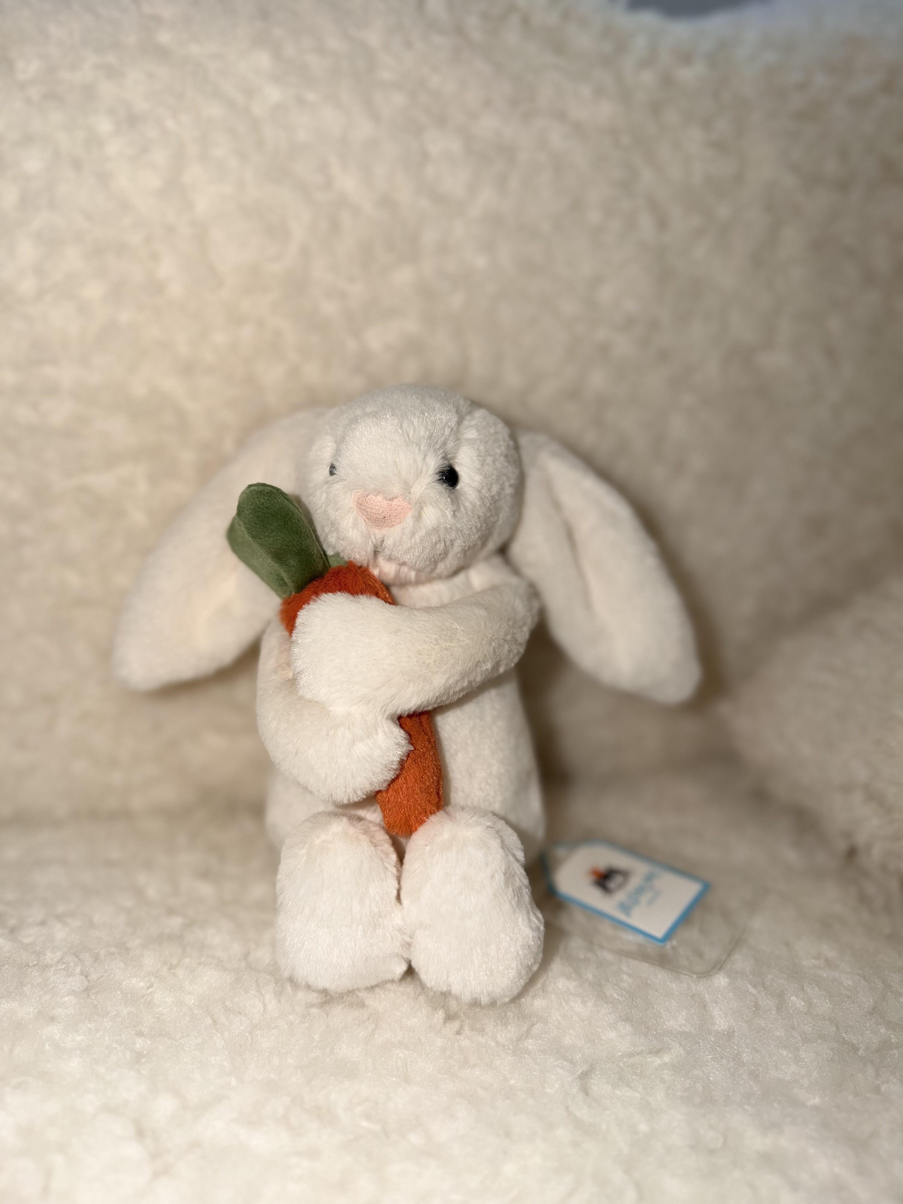 NWT Small Bunny Holding Carrot β photo 1
