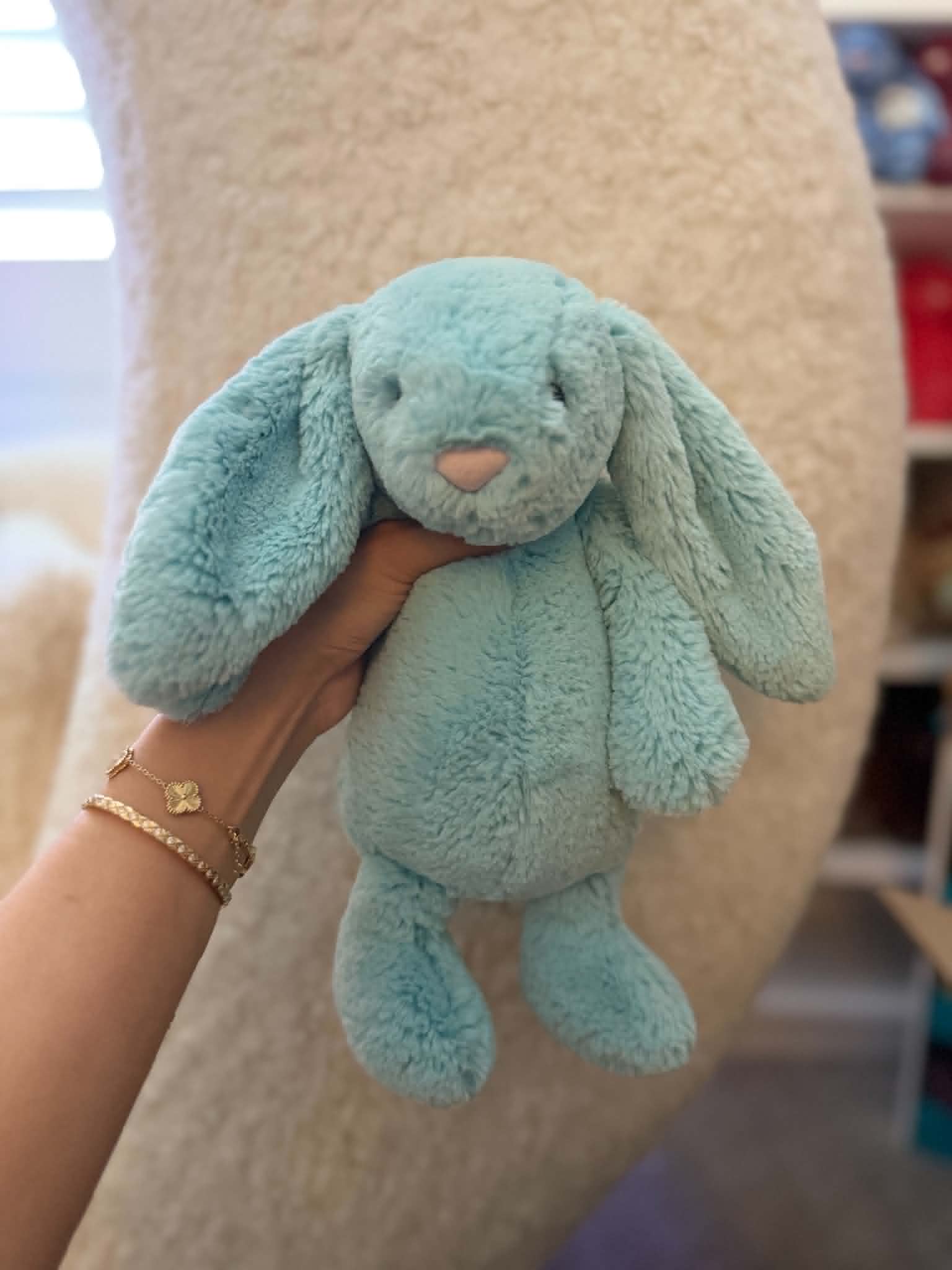NWOT Medium Bashful Aqua Bunny β photo 1