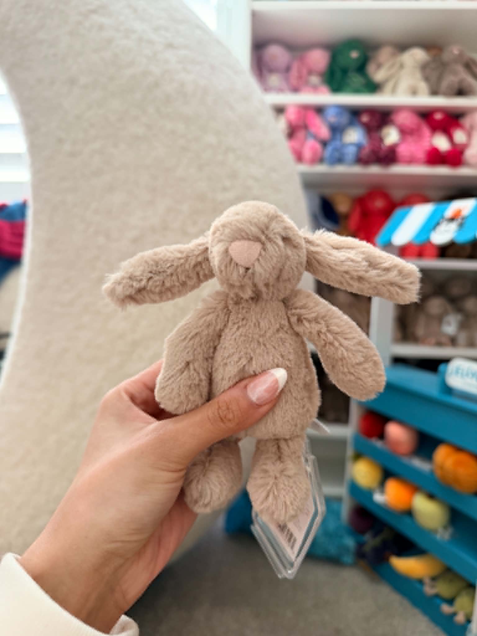 NWT Tiny Baby Beige Bunny β photo 1